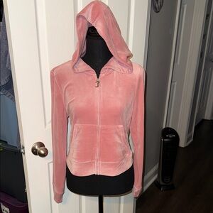 🖤JUICY COUTURE X AEROPOSTALE DUSTY ROSE PINK CROPPED JACKET SIZE M🖤
